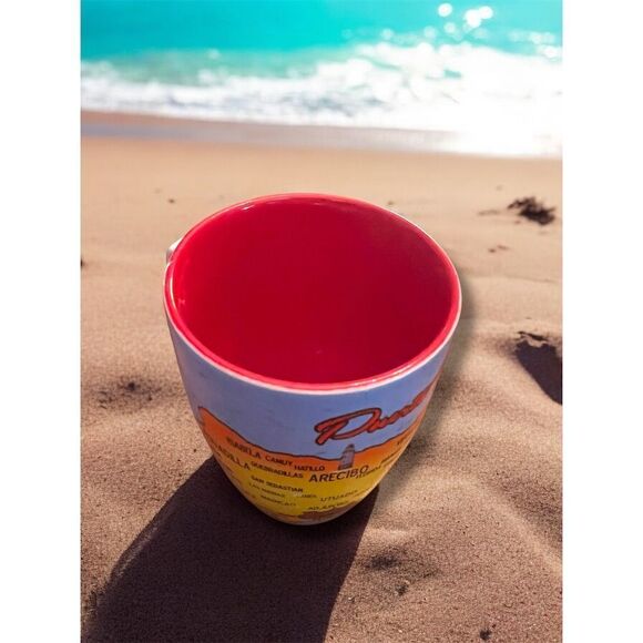 Puerto Rico Map Coffee Mug Souvenir Ceramic Cup San Juan Ponce Arecibo Aguadilla - Picture 6 of 9